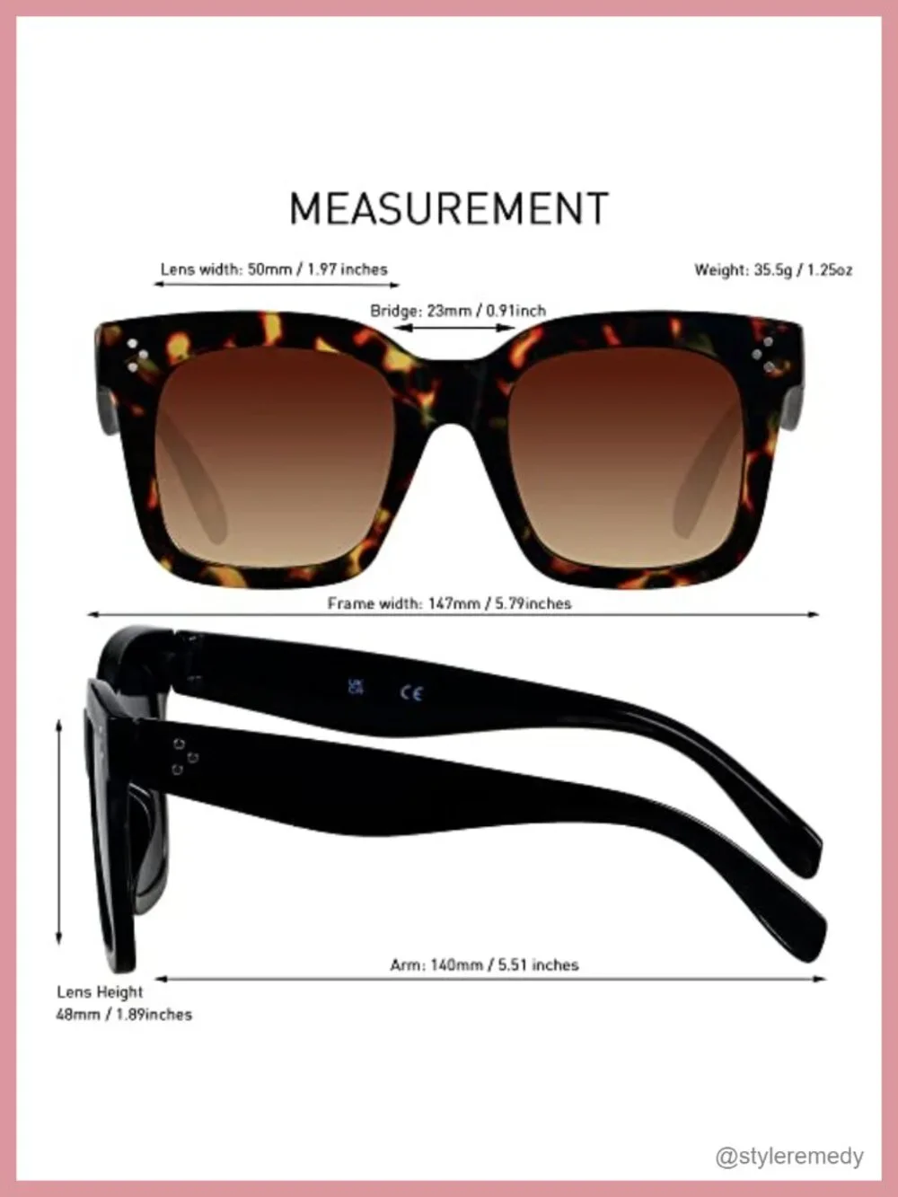 Women's Oversized Square Sunglasses UV400 Protection Large Frame Retro Shades